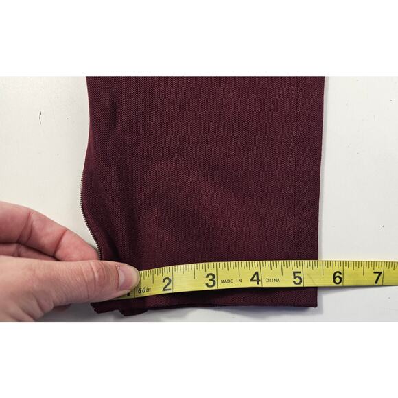 NWT WHBM the legging pants maroon ankle zip career business casual red stretch 4 - Picture 9 of 9